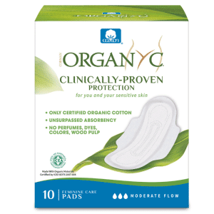 100% Organic Cotton Sanitary Pads Moderate Flow – 10 Pcs