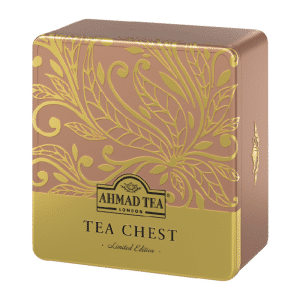 Ahmad Tea – Tea Chest Four Caddy includes 4 Black & Green Teas – 40 Sachet Teabags